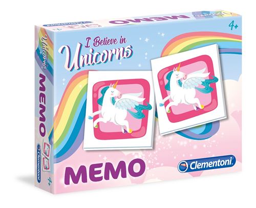 Clementoni mémoire licornes multicolores 48 cartes