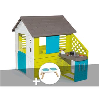 Cabane Enfant Pretty Cuisine D Ete Smoby Banc Maisons De