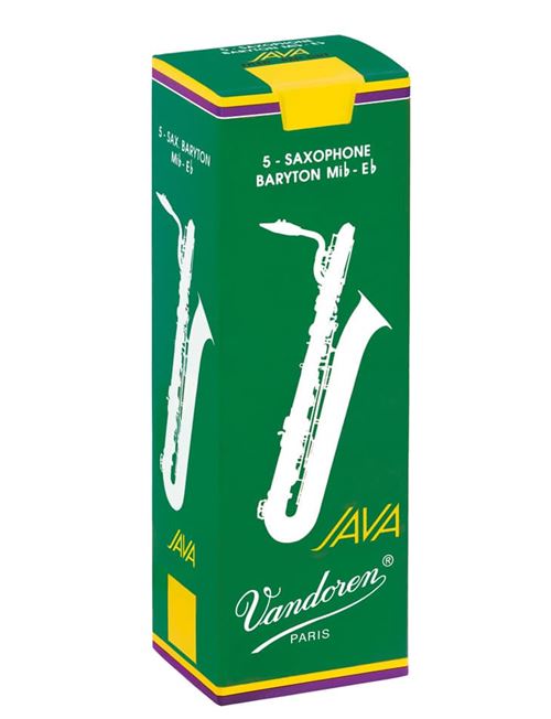 Boîte de 5 anches saxophone baryton Java Force 2.5 - Vandoren SR3425