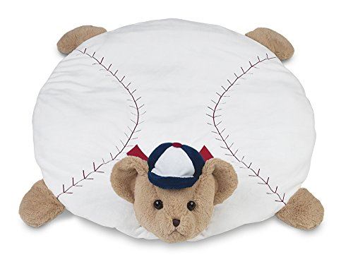 Couverture de ventre de Lil Lil Slugger de Bearington, tapis de jeu de temps de ventre de peluche de peluche de peluche de baseball