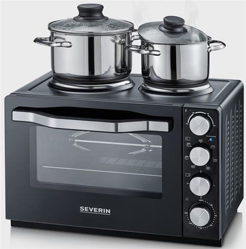 SEVERIN TO 2065 - Elektrische oven met warmhoudplaten - 30 liter - 2500 W - zwart