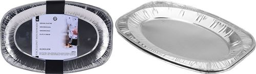 Plat de service en aluminium 42,5x28,5cm 2 pièces