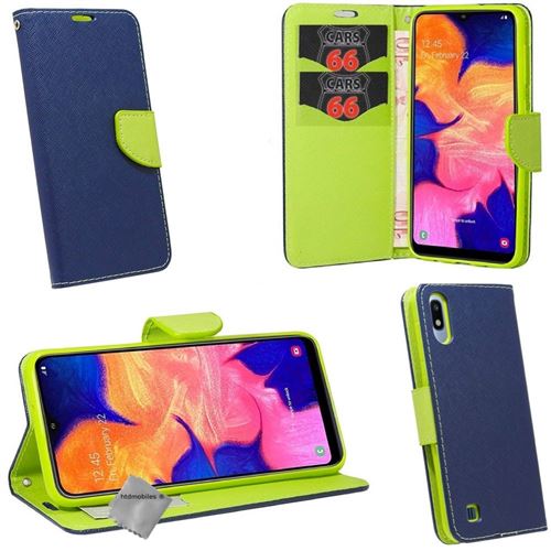 Housse etui coque pochette portefeuille pour Samsung Galaxy A10 film ecran BLEU VERT htdmobiles Coque et etui telephone mobile Achat prix fnac