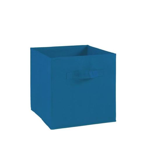 COMPO Tiroir de rangement - Tissu - 27 x 27 x 28 cm - Bleu électrique