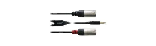 Cordial Noir Câble Adaptateur Audio [1X Jack Mâle 3.5 Mm - 2X Xlr Mâle] Cfy 1.8 Wmm 1.80 M - Image 4