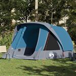 Tente de cabine familiale 6 personnes bleu imperméable