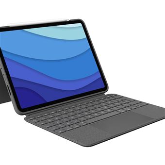 Logitech Combo Touch - Clavier et étui - avec trackpad - rétroéclairé - Apple Smart connector - QWERTY - Espagnol - gris oxford - pour Apple 11-inch iPad Pro (1ère génération, 2e génération, 3ème génération) - 1