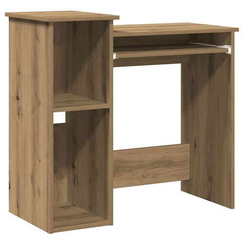 VIDAXL - Bureau avec étagères - Chêne Artisanal - Image 3