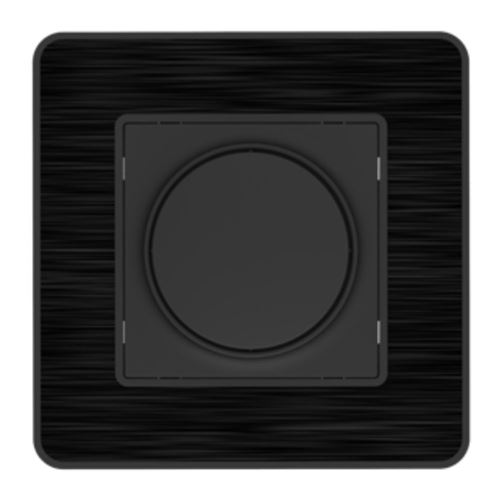 Non Communiqué Noir Zenitech - Variateur Rotatif Complet Compatible Led 16A - Métal Brossé - Kouro