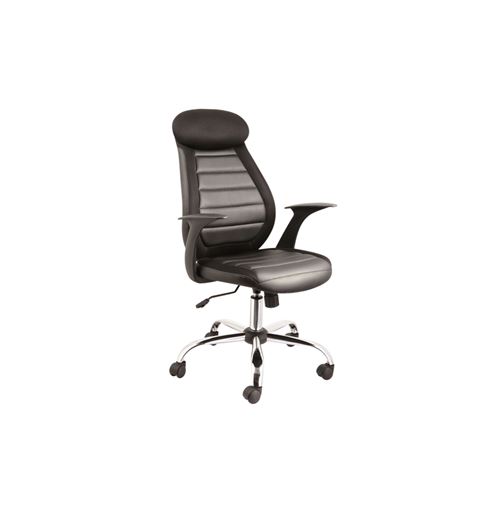 Chaise de bureau à roulettes - Q102 - 59 x 45 x 101 cm - Noir