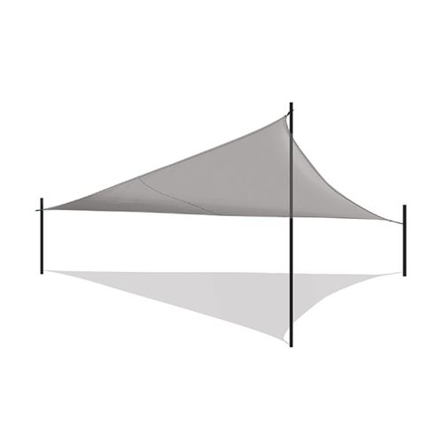 Toile d'ombrage triangulaire d'extérieur en polyester avec sac-Format 200 x 200 x 200 cm
