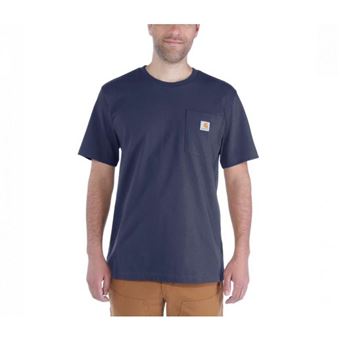 Tee-shirt CARHARTT Poche poitrine - Taille L - Bleu marine - S1103296412L - 1