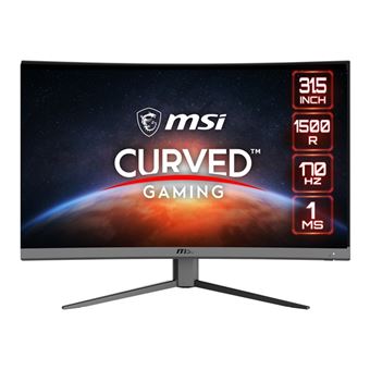 MSI Optix G32CQ4 E2 - Écran LED - jeux - incurvé - 31.5" - 2560 x 1440 WQHD @ 170 Hz - VA - 250 cd/m² - 3000:1 - 1 ms - 2xHDMI, DisplayPort - noir