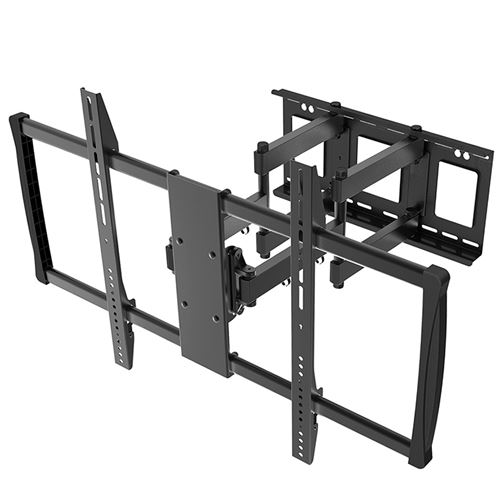Maclean MC-679 - Kit de montage (support mural à double bras) - pour écran plat - métal - noir - Taille d'écran : 60-100 - Interface de montage : 600 x 900 mm