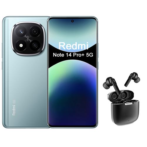 Smartphone Xiaomi Redmi Note 14 Pro Plus 5G 6,67 Pouces Double Nano SIM 512 Go Bleu Givré Avec Écouteurs Sans Fil