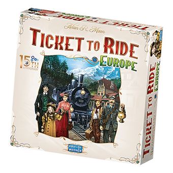 Jeu de stratégie Asmodee Les Aventuriers du Rail Europe 15ème Edition Anniversaire