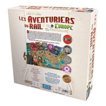 Jeu de stratégie Asmodee Les Aventuriers du Rail Europe 15ème Edition Anniversaire