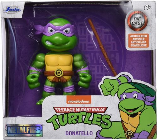 Figurine articulée en métal - 10cm - Donatello Tortue Ninja - Metalfigs - Teenage Mutant Ninja Turtles - 31849