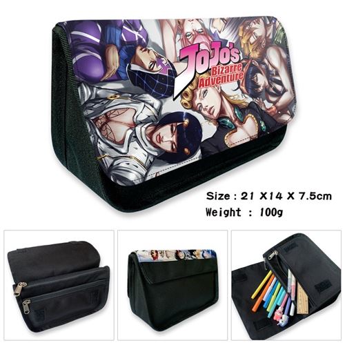 Trousse à crayon JoJo's Bizarre Adventure pour Garçon et Filles (PC5568) 21x14x7.5 cm Multicolore