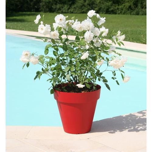 RIVIERA Pot de fleurs Soleilla - Rond - &Oslash; 49 x 44,8 cm - Rouge