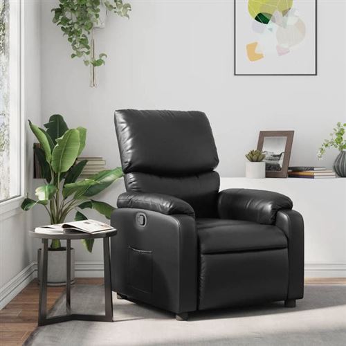 vidaXL Fauteuil réglable similicuirnoir