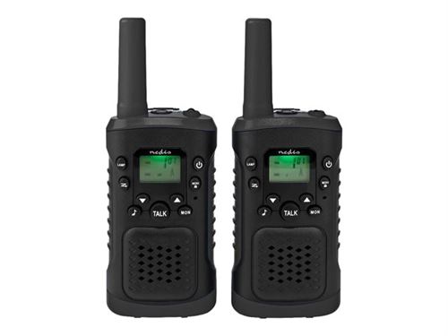 Nedis - Portable - radio 2 bandes - PMR - 446 MHz - 8 canaux - noir (pack de 2)