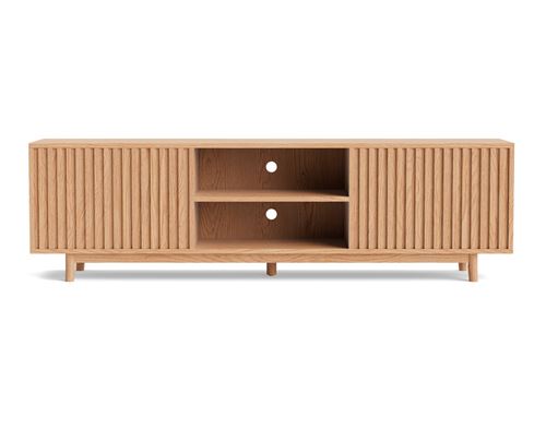  Freya - Meuble Tv 180 Cm - 2 Portes Et 2 Niches - Bois