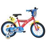 Vélo enfant 16'' Pat' Patrouille (Taille 105 cm à 120 cm) - 2 freins avec stabilisateurs à molettes