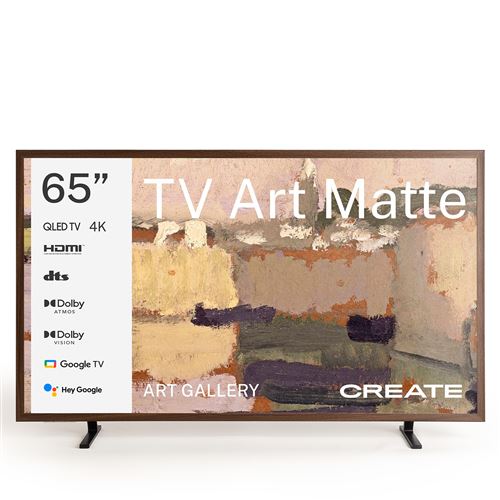 TV ART MATTE Téléviseur intelligent QLED 4K avec écran antireflet et galerie d'art