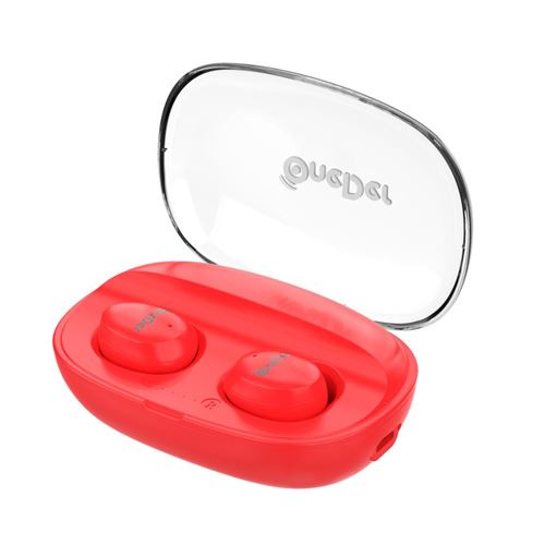 Ecouteurs bluetooth sans fil W12 Rouge