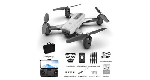 Drone zd8-gps gps pliant wifi fpv hd caméra selfie quadcopter - blanc