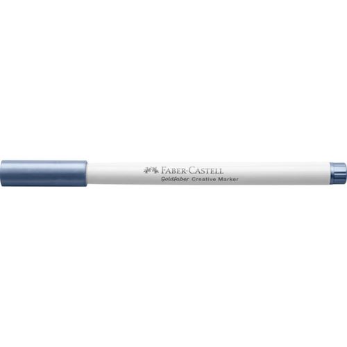 Feutre - Bleu - Métallique - 553 - Indélébile - Pointe biseautée - Tous supports - Faber-Castell Goldfaber creative marker