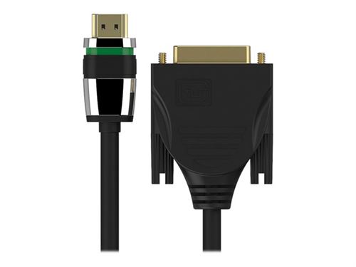 Purelink Ultimate ULS1300 - Adaptateur vidéo - liaison simple - DVI-I femelle pour HDMI mâle - 1 m - triple blindage - noir