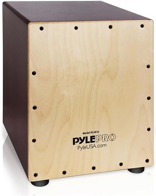 Cajón Acoustique en bois Pyle - Marron - 30,5 x 30,5 x 38 cm - Idéal pour tous les âges
