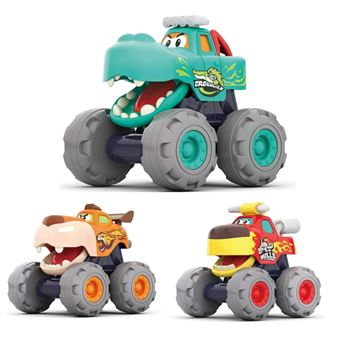 Cylora Petite Voiture Enfant 1 2 3 Ans, Lot de 4 Voiture Jouet Bebe 1 an, Animaux Mignons Camion Jouet, Jouets Friction VéhiculesJeux Éducatifs idee