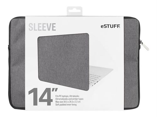 eSTUFF - Housse d'ordinateur portable - 14 - tissu croisé