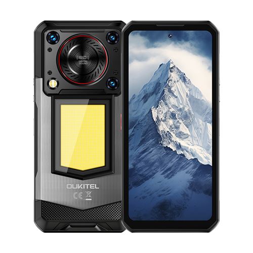 Smartphone Oukitel WP56 6.8 , 36Go 512Go, 16000mAh,108MP+32MP ,Dual SIM 5G, NFC,empreintes digitales, Lampe de Camp, Téléphone Portable -524g-Noir