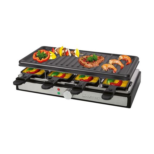 Non Communiqué Noir Raclette Gril 8 Personnes Clatronic Rg 3757