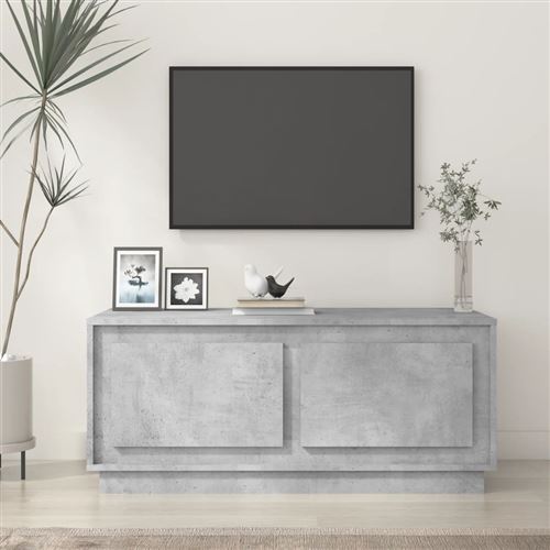 vidaXL - Table basse - 102 x 50 x 44 cm - Gris Béton - Image 3