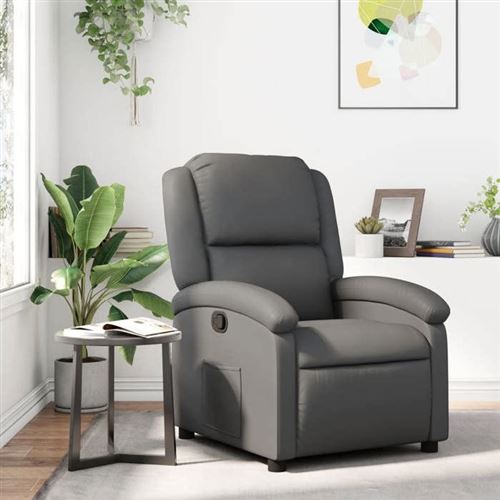 VIDAXL - Fauteuil de relaxation - Réglable - Gris - Image 2