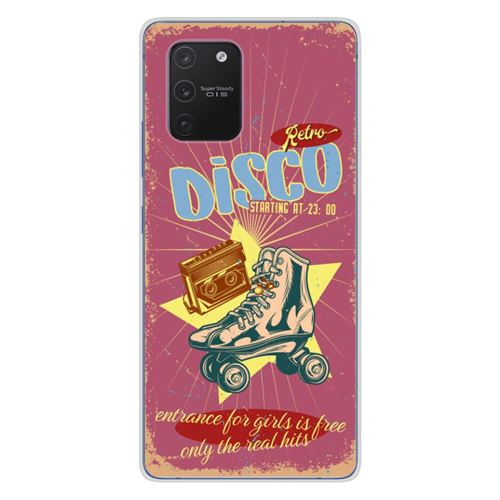 Coque en silicone imprimée compatible Samsung Galaxy S10 Lite Retro disco