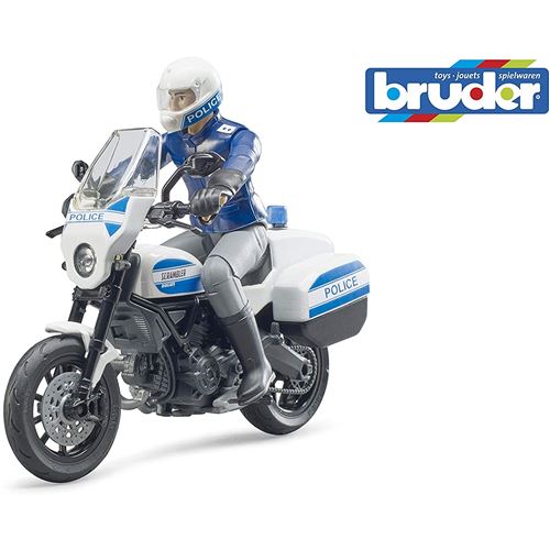 Bruder bworld Ducati Scrambler FT Polizeimotorrad Spielzeug