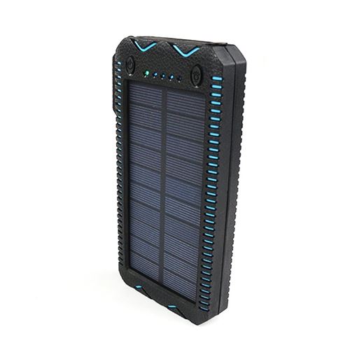Batterie Externe Portable 15000 mAh avec Chargeur Solaire (Orange)