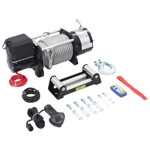 vidaXL Lier elektrisch 12 V 17000 lbs 7711 kg met afstandsbediening