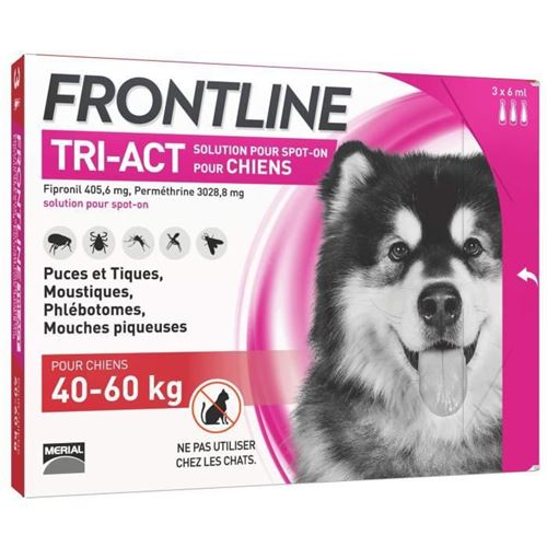 Comparer les prix de Frontline Tri-act chien