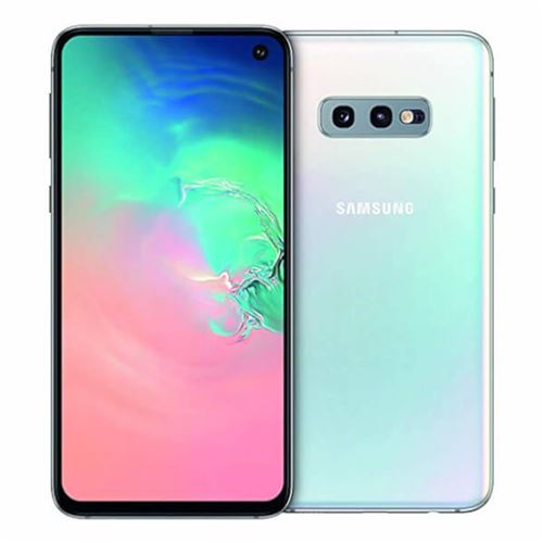 Samsung Galaxy S10e - 4G smartphone - double SIM - RAM 6 Go / Mémoire interne 128 Go - microSD slot - écran OEL - 5.8 - 2280 x 1080 pixels - 2x caméras arrière 12 MP, 16 MP - front camera 10 MP - blanc prisme