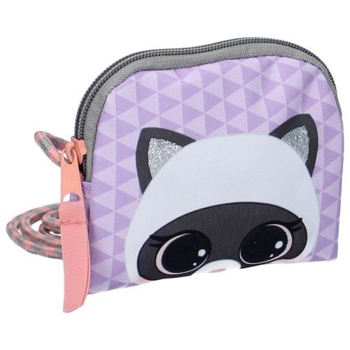 Lulupop & the Cutiepies portefeuille Fourrure magique Raton laveur 10,5 cm violet