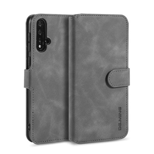 Etui en PU style rétro gris pour votre Huawei Nova 5/Nova 5 Pro