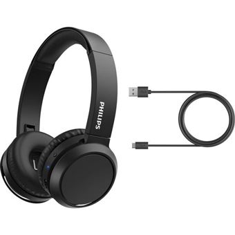 Philips TAH4205BK - Écouteurs avec micro - sur-oreille - Bluetooth - sans fil - isolation acoustique - noir