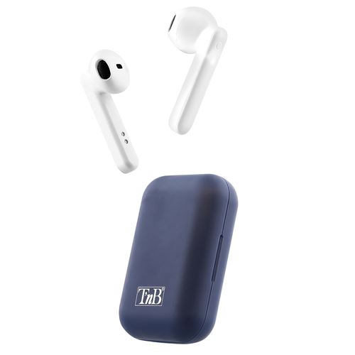 T'nB SHINY - Werkelijk draadloze koptelefoon met micro - inwendig - Bluetooth - blauw